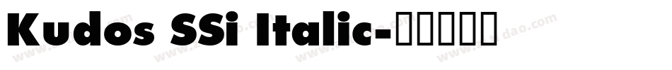 Kudos SSi Italic字体转换